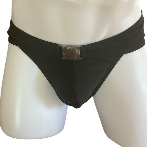 Andrew Christian Wrap Buckle Bikini Black Large - Picture 1 of 13